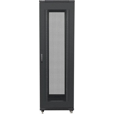 Lanberg Шкаф Lanberg 19" свободно стоящ 42U/800x1000 (плосък пакет) с мрежеста врата черен (FF01-8042-23B)