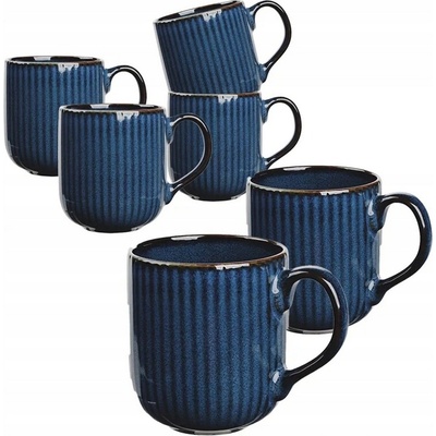Design Porcelánový hrnek Altom modrý Reactive Stripes 6 x 400 ml