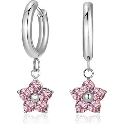 Mabell Dámské náušnice z chirurgické oceli CECILIA CZ221E2523-PINK-SC45
