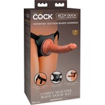 King Cock Elite Comfy - страп-он дилдо с колан - тъмен телесен цвят