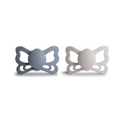 Frigg dudlík silikon 2ks anatomický Butterfly Great Gray/Silver Gray
