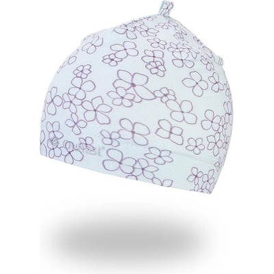 Little Angel Čiapka tenká Tlač Outlast® s UV faktorom 50+ Sv. mentolové kvietky