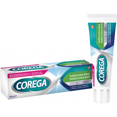 Corega Svieži extra silný fixačný krém na zubné náhrady 40 g