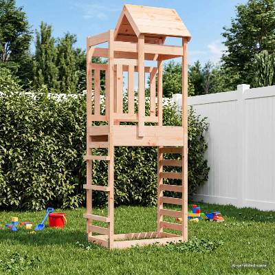 vidaXL Игрална кула Кафяво Солидна Дъгласова дървесина (3417206)
