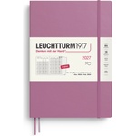 Leuchtturm1917 monthly planner with notebook 2027 Composition (B5) - English, Dusty Rose, softcover, 16 months, 132 note pages dotted with table of contents - 400338 (400338)