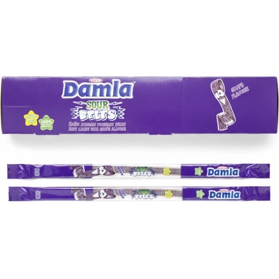Tayas Turecko Damla Sour Belts Grape Flavour 72 x 15 g