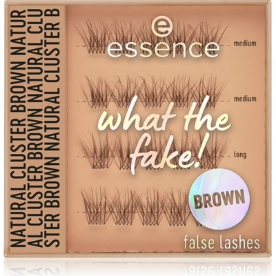 essence WHAT THE FAKE! umelé mihalnice 05 Natural Cluster Brown 1 pár