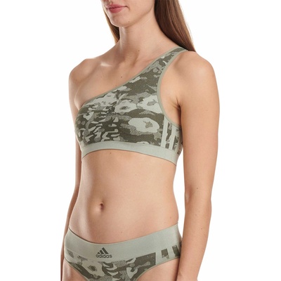 adidas 720 Degree Stretch Asymmetric Bra - olive&print