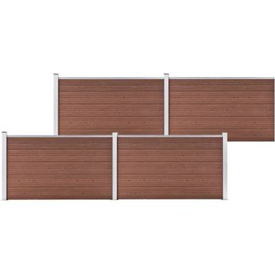 vidaXL Zahradní plot WPC 699 x 106 cm hnědý