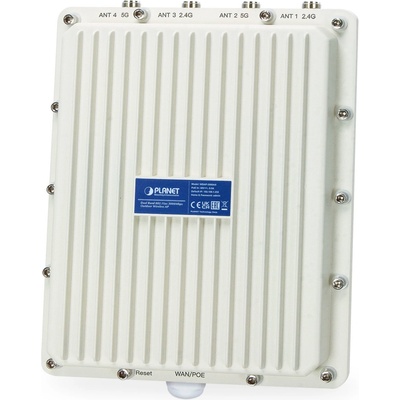 PLANET WDAP-3000AX IP67 Wi-Fi 6 802.11ax, Dual Band 3000Mbps Outdoor Wireless AP (802.3at PoE+ PD, 4 x N-Type connector, 20KV surge protection, -40 to 70C, 802.1Q VLAN, supports NMS-500/NMS-1000V cont (WDAP-3000AX)