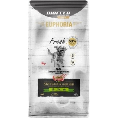 Biofeed Euphoria Fresh Adult Medium & Large Turkey with lamb 12 kg
