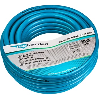 TopGarden Маркуч градински трислоен 1/2" 20m TG