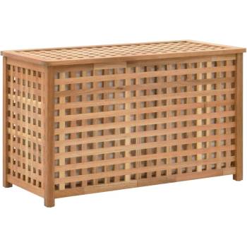 Image 1 of vidaXL Кош за пране, 77, 5x37, 5x46, 5 см, орехова дървесина масив (247602)
