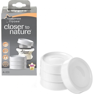 Комплект капаци за контейнери за кърма Tommee Tippee - Closer to Nature, 4 броя (TT.0077)