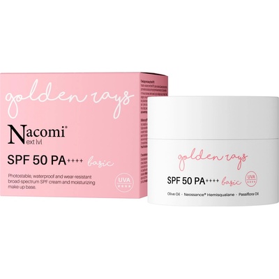 Nacomi Next Level Golden Rays hydratačný denný krém SPF 50 holiday 50 ml