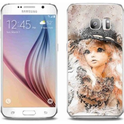 Pouzdro mmCase Gelové Samsung Galaxy S6 Edge - holčička s kloboukem