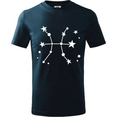 Súhvezdie Pisces Ryby tričko detské Tmavomodrá