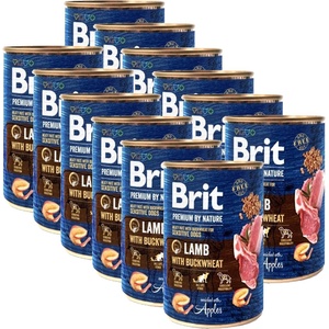 Brit premium by Nature Lamb with Buckwheat 12 x 400 г