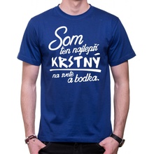 Fajntričko tričko Najlepší krstný a bodka kráľovská modrá