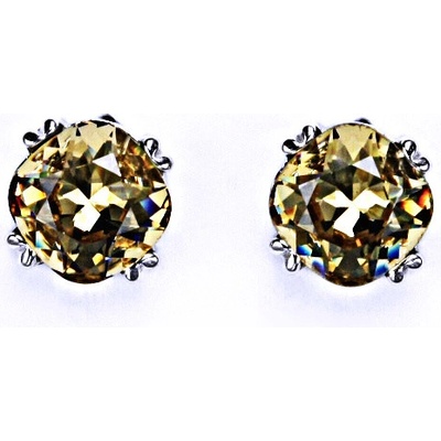 Čištín Swarovski krystal šroubek light smoked topaz NŠ 1225