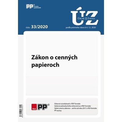 UZZ 33/2020 Zákon o cenných papieroch