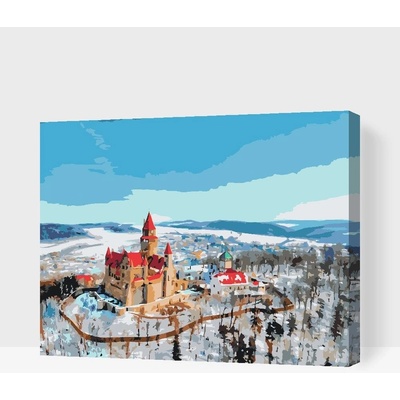 Painting Queens Malování podle čísel Hrad Bouzov 3 60 x 80 cm vypnuté plátno na rám PBN/BOUZOVCASTLE3/60 x 80/W