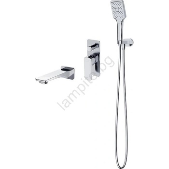 Cersanit S952-039 - Комплект за вана с вградена батерия LARGA, хром лъскав (CS0001)