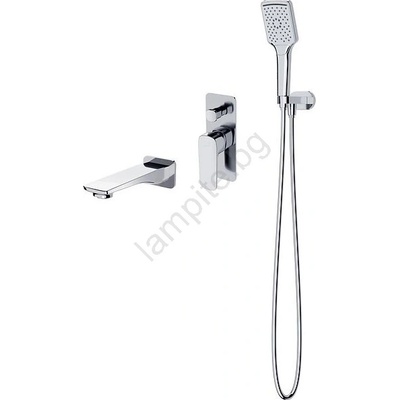 Cersanit S952-039 - Комплект за вана с вградена батерия LARGA, хром лъскав (CS0001)