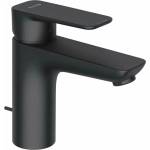 Kludi Pure&Style черен едноръкохватков смесител за умивалник с изскачащ вентил (402903975)