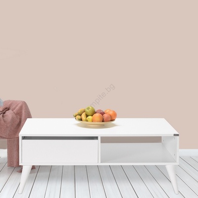 Adore Furniture Масичка за кафе 42x110 см бял (AD0147)