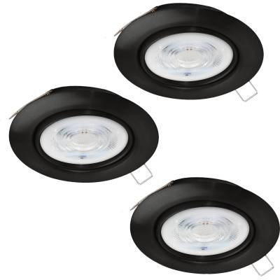 901755 - К-кт 3x LED Лампа за окачен таван FAVAZZINA 1xGU10/4W/230V черен (EG901755)