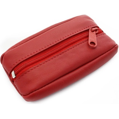 Červená kožená se zipovou kapsou 619 2418 31