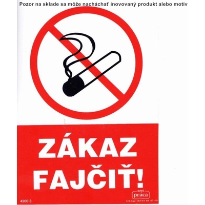 Piktogram Zákaz fajčenia! A5