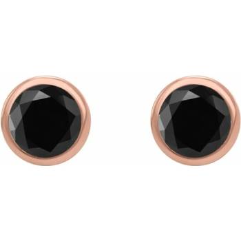 Eppi Bezel náušnice s čiernymi diamantmi Sontre E36247