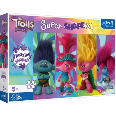 TREFL Super Shape XL Trollové 3 Trollí hrátky 104 dielov