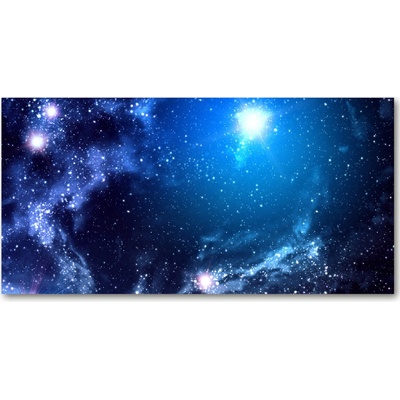 Fotoobraz sklenený na stenu do obývačky hmlovina 100x50 cm