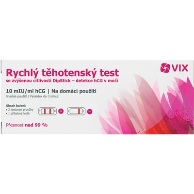 Vix tehotenský test zvýšená citlivosť 2 ks