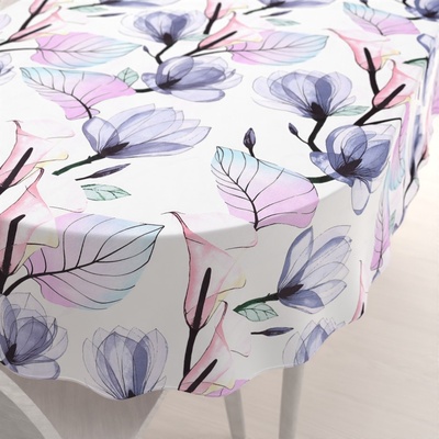 Biante bavlna oválný ubrus Sandra SA-333 Velké květy magnolie a kaly 100x160cm
