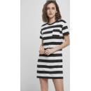 Urban Classics dámske šaty Ladies Stripe Boxy Tee Dress black/white