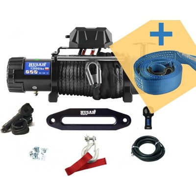 HUSARWINCH Naviják Husar Winch BST 13500, 12V, Syntetické lano + popruh
