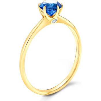 Image 1 of SAVICKI Годежен пръстен The Journey: злато, син сапфир