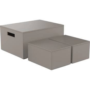 Decor Walther Кутии за съхранение Brownie таупе 3 бр (0943049)