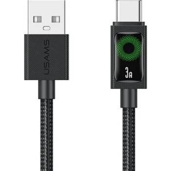 USAMS Кабел за данни USAMS U92 USB - Type-C, 120 см, ЧЕРЕН SJ772USB01 (SJ772USB01)