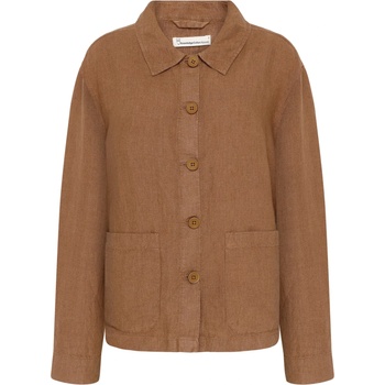 KnowledgeCotton Apparel Дамско ежедневно яке KnowledgeCotton Apparel Women's Regular Linen Overshirt Casual jacket - Tuffet (103-2500-0211)