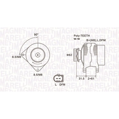 Alternátor MAGNETI MARELLI 063731820010
