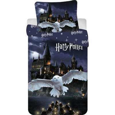 Jerry Fabrics Obliečky z mikrovlákna Harry Potter Hogwarts Night 140x200 70x90