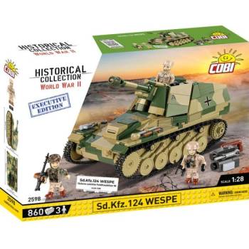 COBI II WW Sd. Kfz. 124 WESPE 10, 5 cm Лейхте Фелдхаубице 18, 1: 28, 855 к, 3 ф