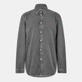 Diesel Men's Long-Sleeve Denim Shirt - Black/Grey Dnim