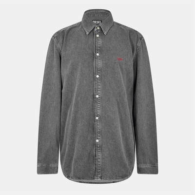 Diesel Men's Long-Sleeve Denim Shirt - Black/Grey Dnim