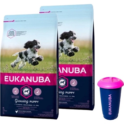Eukanuba Puppy & Junior Medium Breed 2 x 3 kg